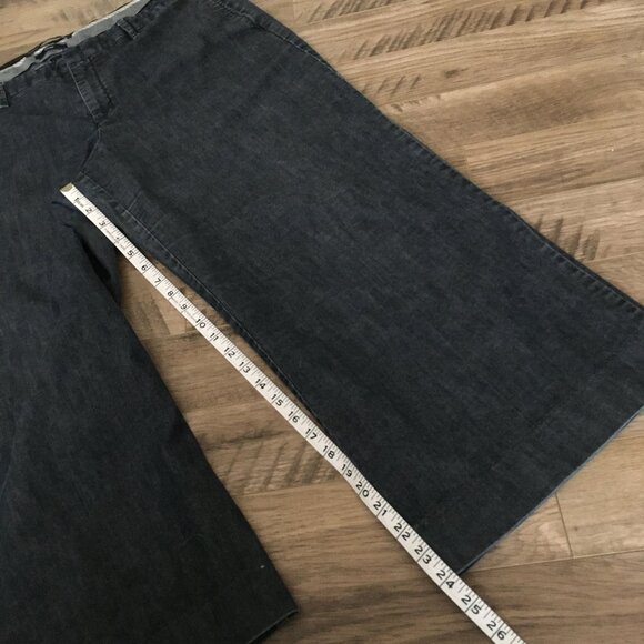 GAP Stretch Wide Leg Denim Trouser Pants - Picture 15 of 16